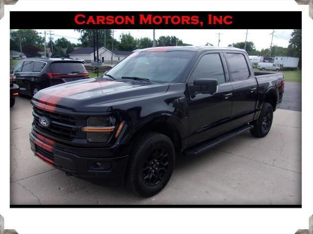 2025 Ford F-150 XLT in Agat Black — front three-quarter view