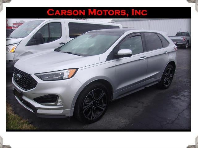2019 Ford Edge ST in Silver — front three-quarter view