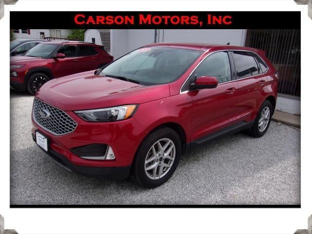 2024 Ford Edge SEL in Red — front three-quarter view