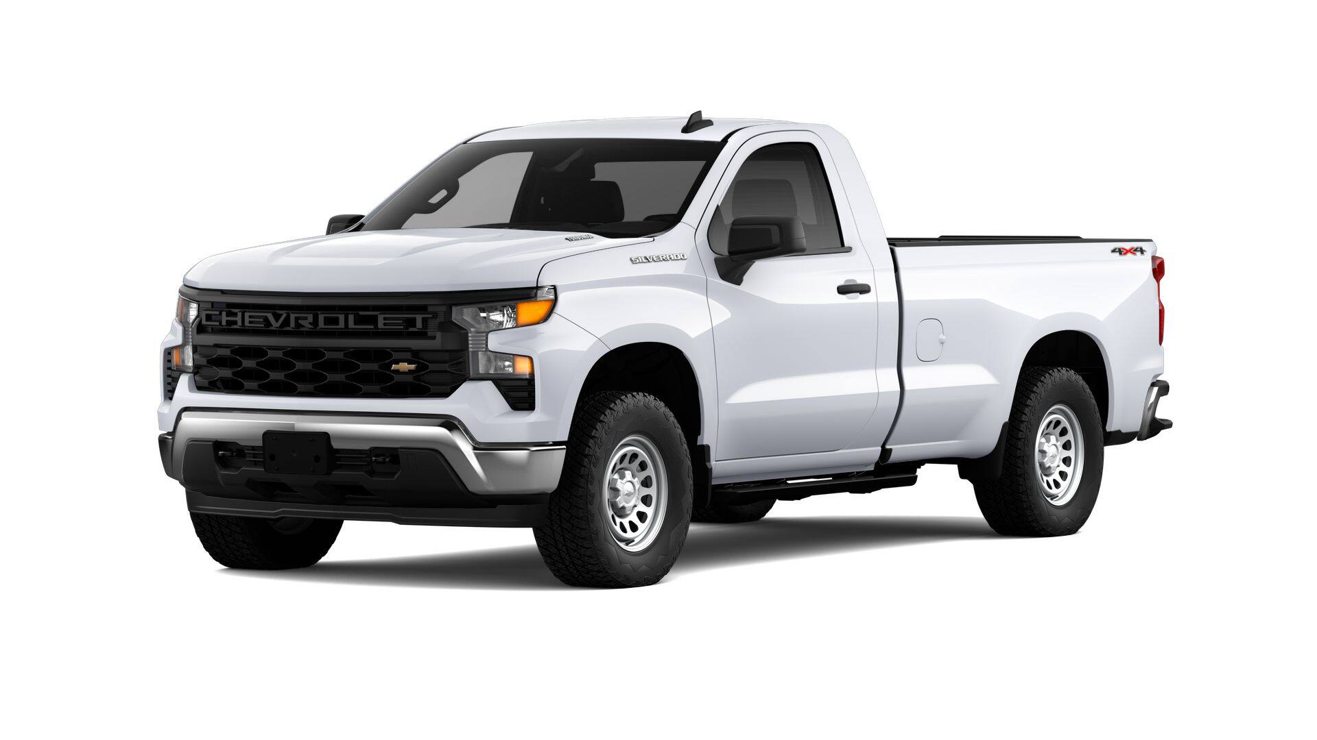 2026 Chevrolet Silverado 1500 WT in Summit White — front three-quarter view